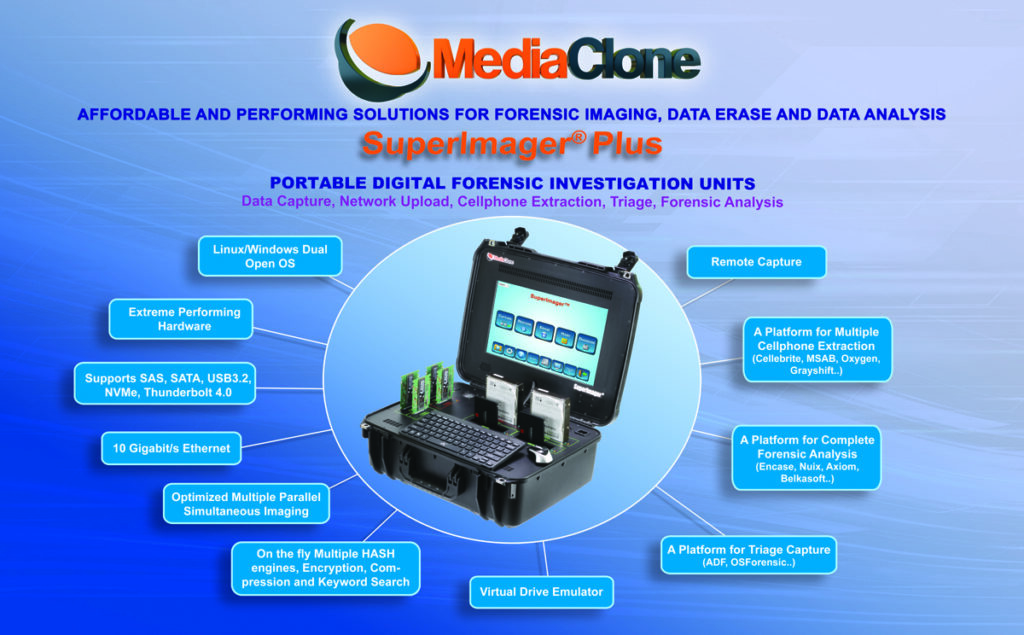 MediaClone SuperImager Plus Line of Products, Forensic Imaging Device and Investigation Platforms